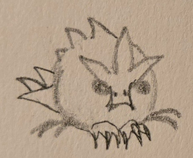 A spiky baby lizard.